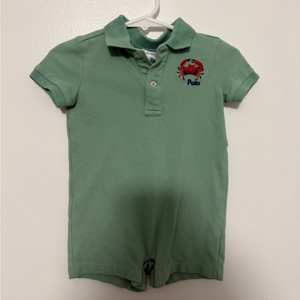 Ralph Lauren Kids Polo in Mint Green with Crab Logo